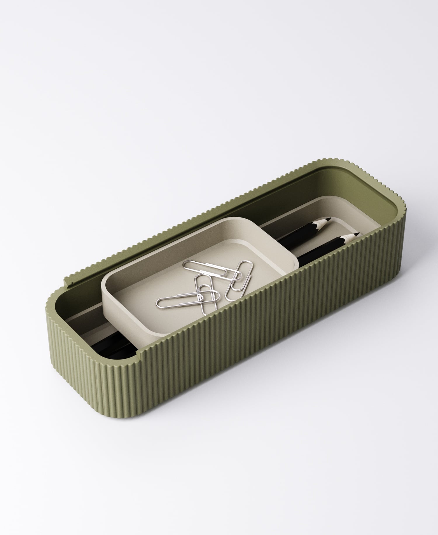 3D Printed Modern Slide Pen Case | PrintyPrints Desk Organizer