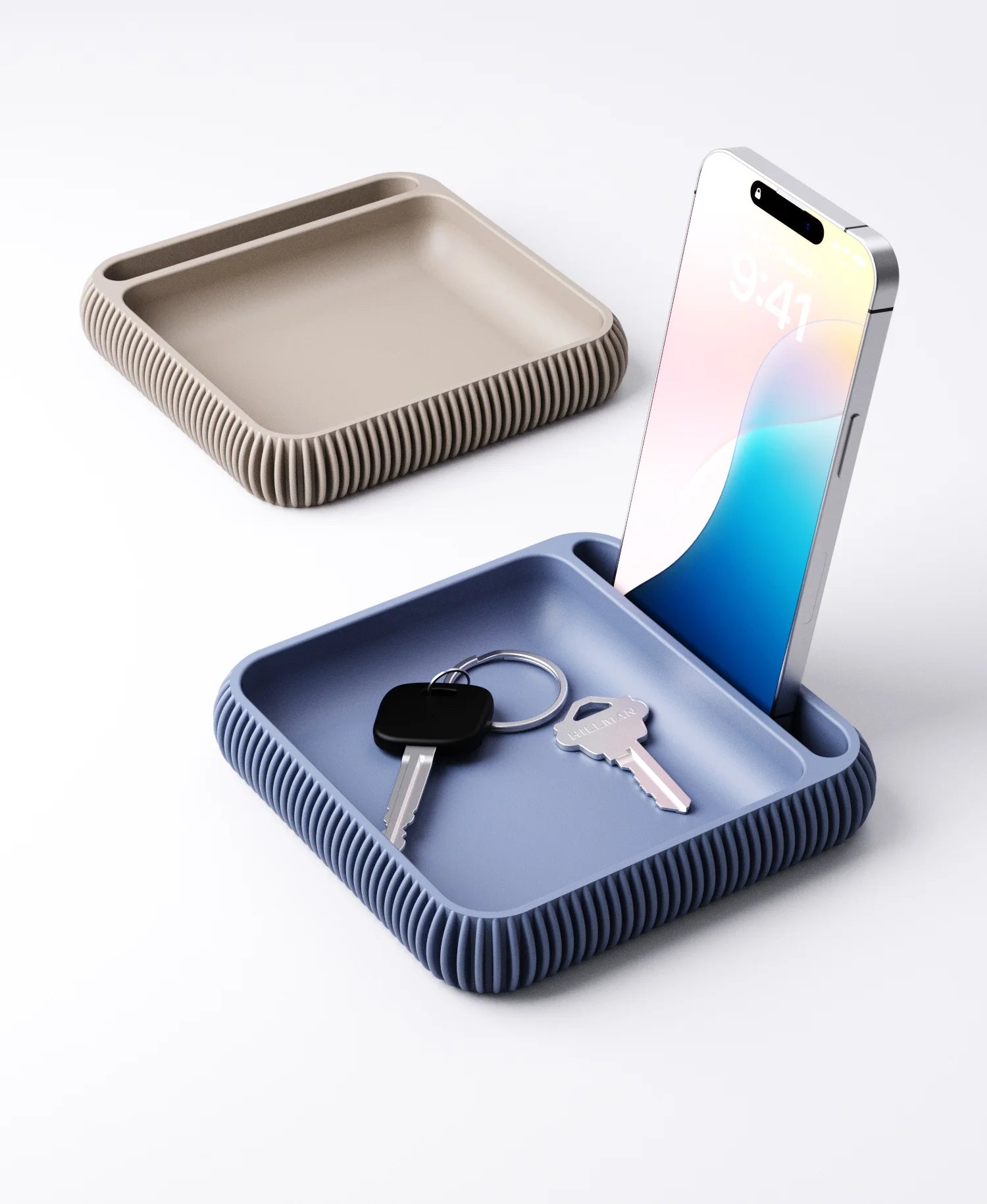 Phone Holder + Tray | 3D Printed Modern Geometry | PrintyPrints