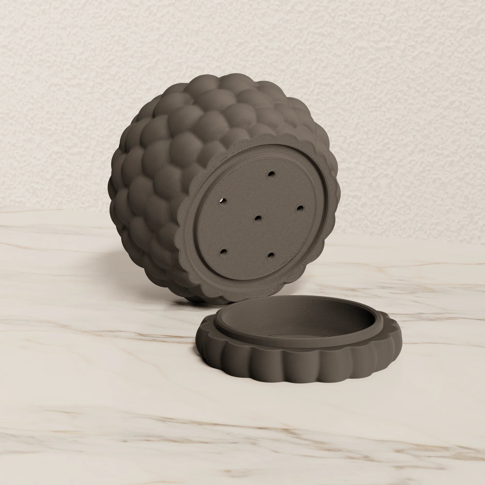 Planter with Drip Tray | 3D Printed Modern Geometry – 2", 3", 4" & 6"| PrintyPrints=