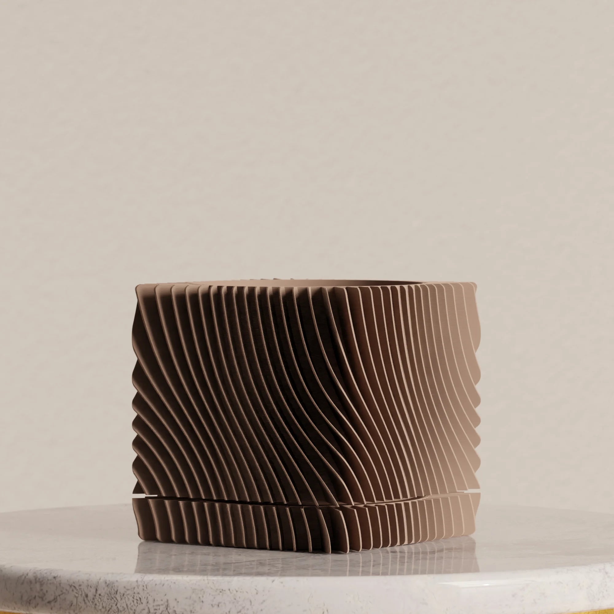 Planter with Drip Tray | 3D Printed Modern Geometry – 2", 3", 4" & 6" | PrintyPrints