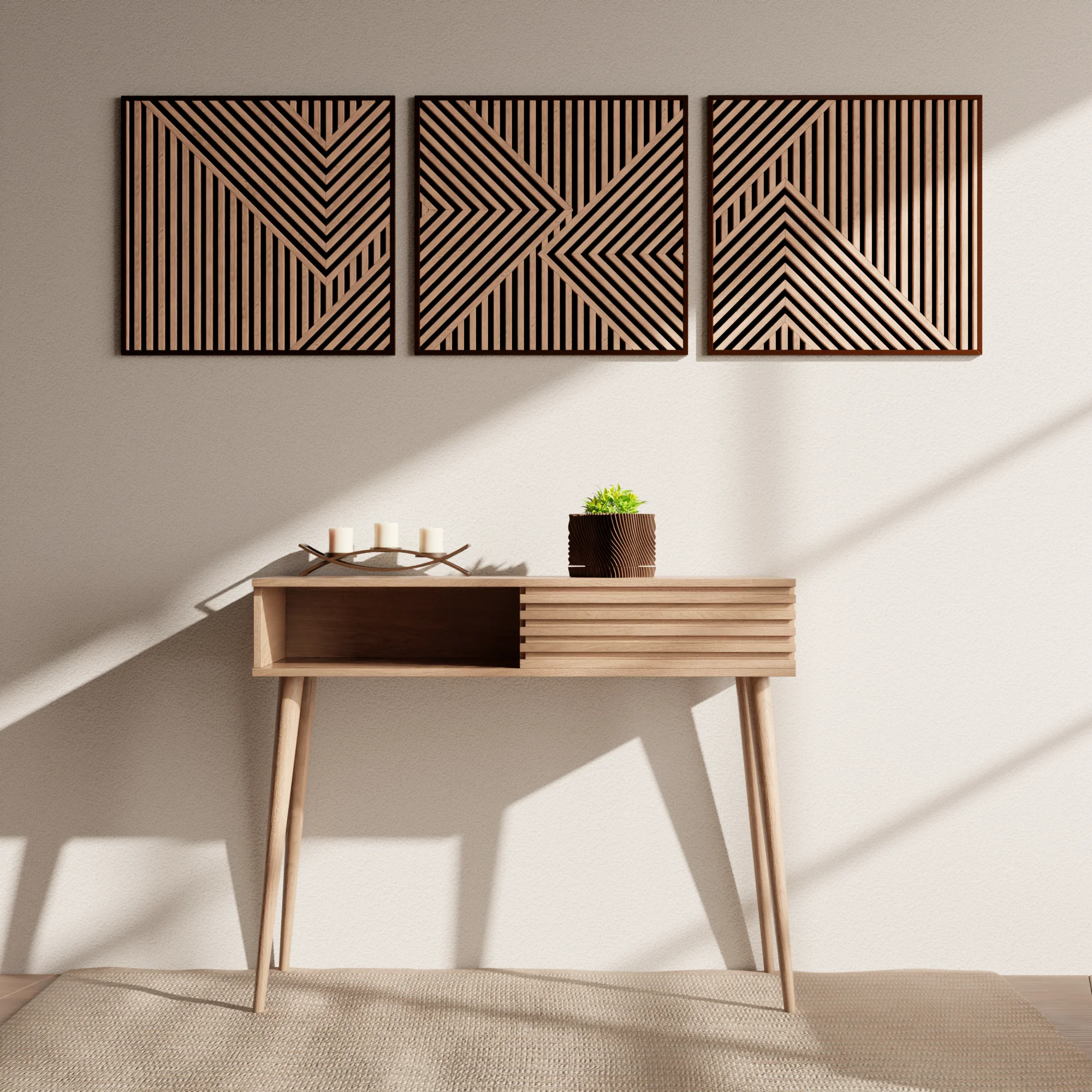 Planter with Drip Tray | 3D Printed Modern Geometry – 2", 3", 4" & 6" | PrintyPrints