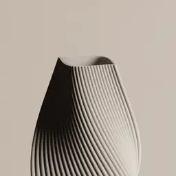 Twisted Ribbed Vase | 3D Printed Modern Geometry | PrintyPrints