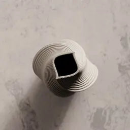 Twisted Ribbed Vase | 3D Printed Modern Geometry | PrintyPrints