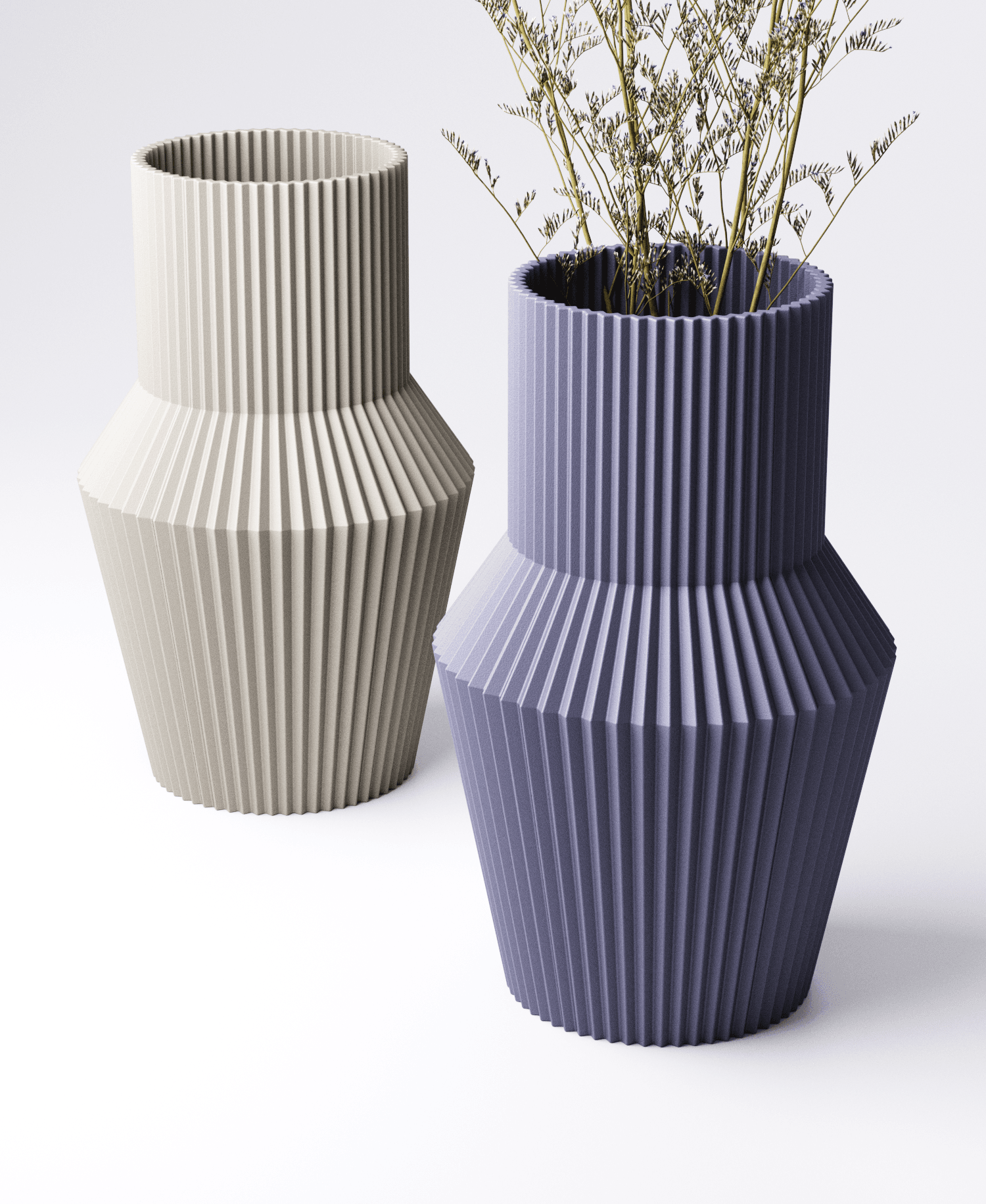 Pleated Vase Style 1 | 3D Printed Modern Decor | PrintyPrints