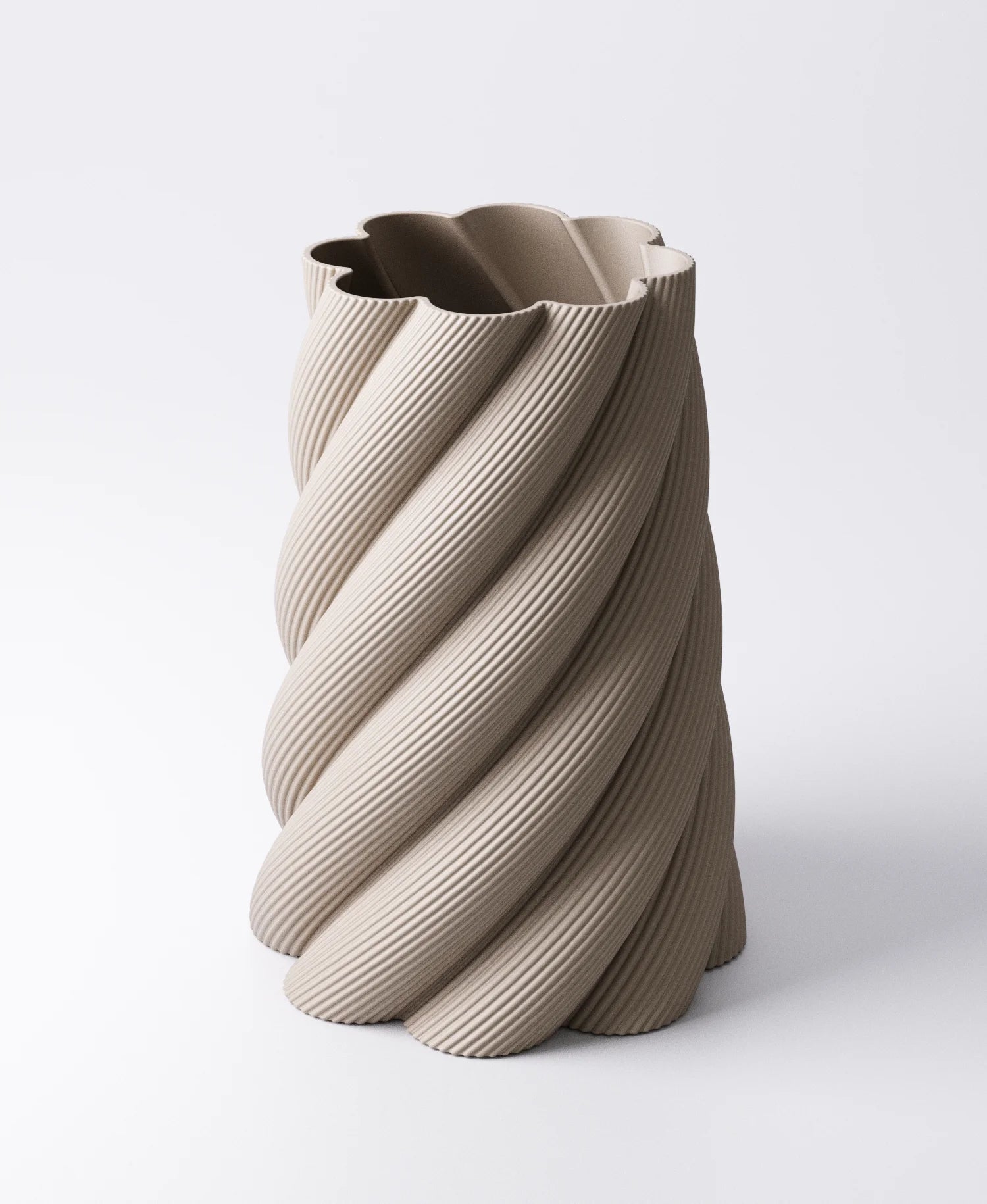 Spiral Vase  | 3D Printed Modern Ribbed Vase | Designed by Studio Loup