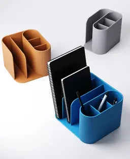 Pen + Notebook Holder | 3D Printed Modern Geometry | PrintyPrints